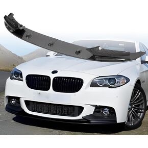 شفة المفسد الأمامي الموفق المتوافق مع 2011-2016 BMW F10 F18 5 Series M Sport 528i 535i 550i Front Flitter Spoiler ، نمط ألياف الكربون in Saudi Arabia