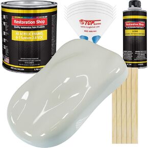 متجر الترميم - Arctic White Acrylic Monic Auto Paint - مجموعة طلاء غالون كاملة - مرحلة واحدة محترفة عالية للزرق ، سيارة ، شاحنة ، طلاء المعدات ، 8: 1 نسبة المزيج ، 2.8 المركبات العضوية المتطايرة in Saudi Arabia