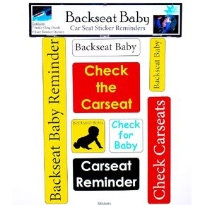 Backseat Baby - Reminder Stickers - Pack of 15 Clings, Stickers & Decals in Saudi Arabia