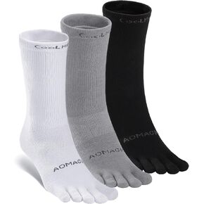 likloks Crew Toe Socks for Women Men - Athletic Running Hiking Socks with Toes - Comfortable Soft Breathable in Saudi Arabia