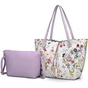 MKF Collection Tote & Pouch Bag for Women-Vegan Leather Designer Handbag -Shoulder Strap Messenger Purse in Kuwait