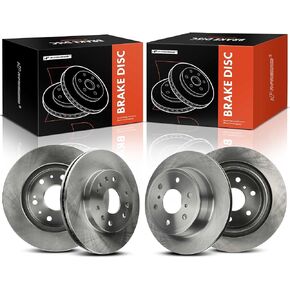 دوارات فرامل القرص الأمامية والخلفية A -Premium متوافقة مع طرازات Chevy و Cadillac و GMC - Silverado 1500 ، Suburban 1500 ، Escalade ، Tahoe ، Sierra 1500 ، Yukon ، Avalanche ، Escalade Esv in Kuwait