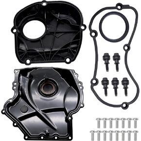 HiSport 06H103269C Engine Timing Chain Cover with Gasket Upper & Lower - Compatible with 2007-2017 VW Audi Beetle Jetta Passat Tiguan Sharan Golf GTI EOS CC A3 A4 A5 A6 TT Allroad Q3 Q5 1.8T 2.0T in Kuwait