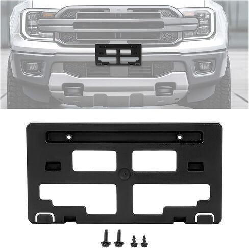 حامل لوحة ترخيص الأمامي متوافق مع 2019-2023 Ford Ranger Lariat XL XLT بديل لـ FO1068176 KB3Z17A385A إطارات تصاعد لوحة ترخيص غير مكتملة in Saudi Arabia