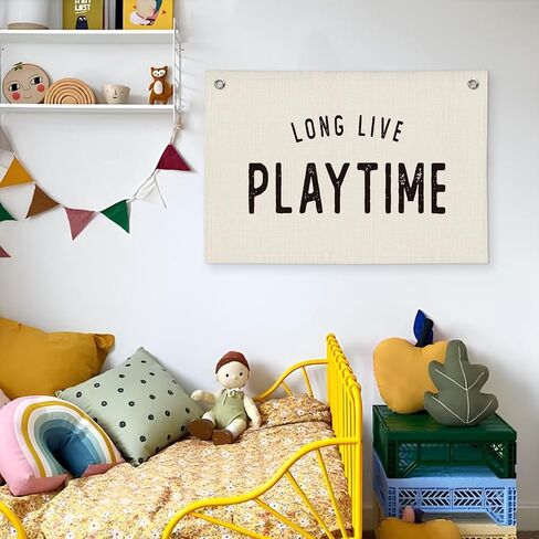 These Are The Good Old Days Sign Banner, Banners for Room, Linen Canvas Banner Wall Hanging Banner Flag, Trendy Retro Nostalgic Inspirational Banner in Kuwait