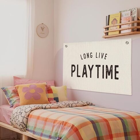 These Are The Good Old Days Sign Banner, Banners for Room, Linen Canvas Banner Wall Hanging Banner Flag, Trendy Retro Nostalgic Inspirational Banner in Kuwait