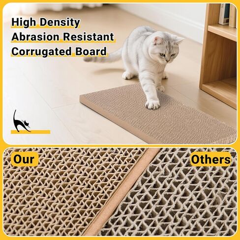 Ycozy Cat Scratcher Box, 5 in 1 Reversible Cardboard Scratching Pads Cat Scratching Board for Cat Paws Cat Scratch Pad 5 PCS Replacement Corrugated Cardboard Refill for Indoor Cats in Kuwait