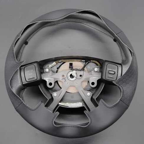 MEWANT Steering Wheel Wrap for odge Ram 1500 2500 3500 2004-2008 Made of Black Smooth and Embossed Artificial Leather in Kuwait
