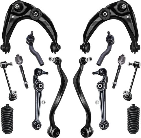 Detroit Axle - Front End 14pc Suspension Kit for Mazda 6, 2003 2004 2005 2006 2007 2008, 6 Upper & Lower Control Arms with Ball Joint 2 Sway Bars 4 Outer & Inner Tie Rods 2 Boots Replacement in Saudi Arabia