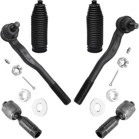 Detroit Axle - 6pc Tie Rods Kit For 1996-2002 Toyota 4Runner 1997 1998 1999 2000 2001 ، 4 Inner & Outer Tie Rods 2 Boots Bublic in Saudi Arabia