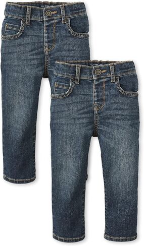 The Children's Place Baby Boys and Toddler Boys Basic Straight Leg Jeans, Retro Vintage, 12-18 MONTHS in Saudi Arabia