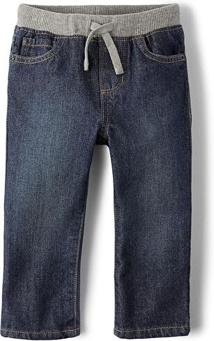 The Children's Place Baby Boys and Toddler Boys Basic Straight Leg Jeans, Retro Vintage, 12-18 MONTHS in Saudi Arabia
