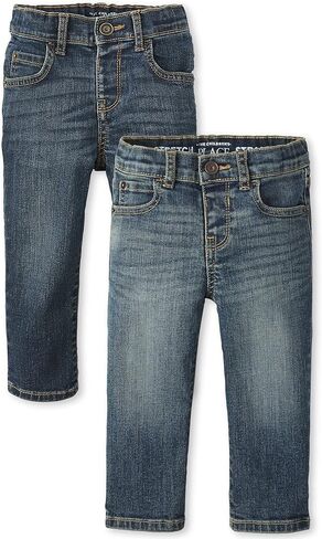 The Children's Place Baby Boys and Toddler Boys Basic Straight Leg Jeans, Retro Vintage, 12-18 MONTHS in Saudi Arabia