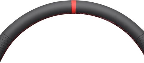 MEWANT Steering Wheel Wrap for odge Ram 1500 2500 3500 2004-2008 Made of Black Smooth and Embossed Artificial Leather in Kuwait