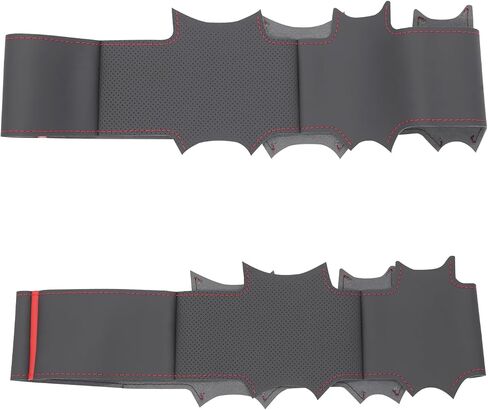 MEWANT Steering Wheel Wrap for odge Ram 1500 2500 3500 2004-2008 Made of Black Smooth and Embossed Artificial Leather in Kuwait