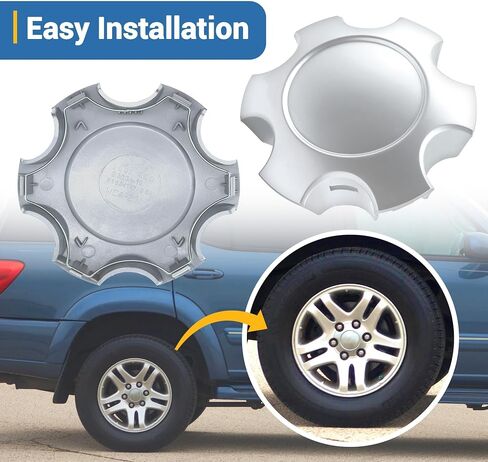 4 Wheel Center Hub Covers Fit for 6 Lug Tundra 17 Inch 5 Double Spoke Silver Wheels 2003-2006 for Sequoia 17 Inch 5 Double Spoke Silver Wheels 2003-2007 Replace 42603-AF030 in Saudi Arabia