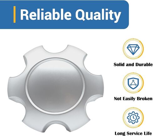4 Wheel Center Hub Covers Fit for 6 Lug Tundra 17 Inch 5 Double Spoke Silver Wheels 2003-2006 for Sequoia 17 Inch 5 Double Spoke Silver Wheels 2003-2007 Replace 42603-AF030 in Saudi Arabia