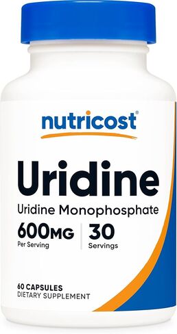 Nutricost uridine monophosphate 60 كبسولات ، 600 ملغ لكل وجبة - نباتي ، 30 حصة in Kuwait