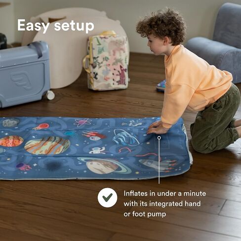 Stokke JetKids CloudSleeper, Mickey Celebration - سرير سفر قابل للنفخ للأطفال - مع مضخة مدمجة وغطاء شبكي مسامي ومصدات كاملة الطول للحفاظ على سلامة طفلك - للأعمار من 3 سنوات فما فوق in Kuwait