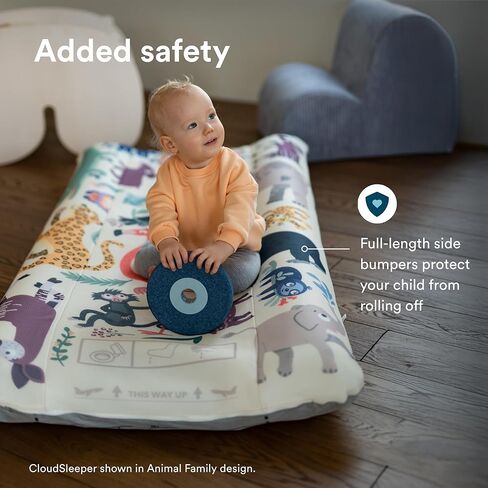 Stokke JetKids CloudSleeper, Mickey Celebration - سرير سفر قابل للنفخ للأطفال - مع مضخة مدمجة وغطاء شبكي مسامي ومصدات كاملة الطول للحفاظ على سلامة طفلك - للأعمار من 3 سنوات فما فوق in Kuwait