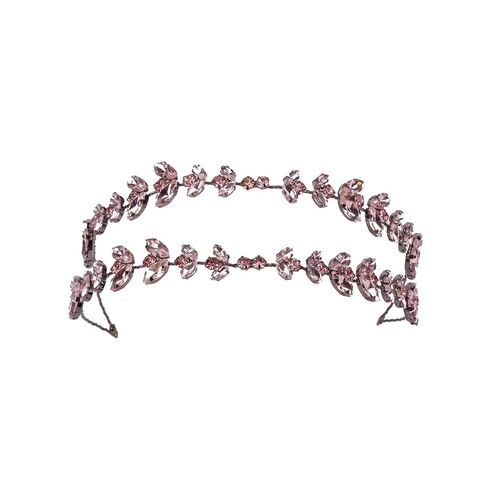 LIMELIA Women's Tiara-Crown for Henna Wedding Party, Glitter Hair Accessories for Bridal Birthday Pageant Prom Halloween Costume Christmas Party - Alpha Design, Double Row - Purple in Kuwait