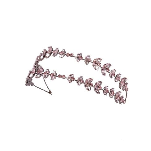 LIMELIA Women's Tiara-Crown for Henna Wedding Party, Glitter Hair Accessories for Bridal Birthday Pageant Prom Halloween Costume Christmas Party - Alpha Design, Double Row - Purple in Kuwait