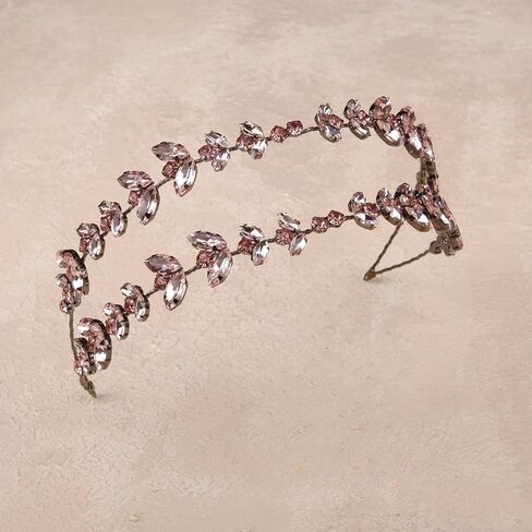 LIMELIA Women's Tiara-Crown for Henna Wedding Party, Glitter Hair Accessories for Bridal Birthday Pageant Prom Halloween Costume Christmas Party - Alpha Design, Double Row - Purple in Kuwait