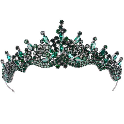 LIMELIA Women's Tiara for Henna Wedding Party|Glitter Hair Accessories for Bridal Birthday Pageant Prom Halloween Cos-play Christmas Party|Dence-Navy Blue in Kuwait
