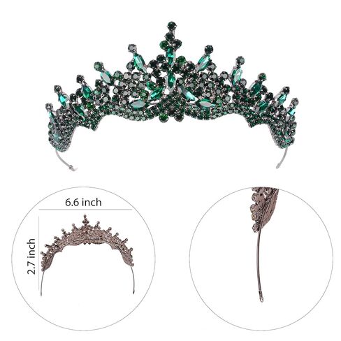 LIMELIA Women's Tiara for Henna Wedding Party|Glitter Hair Accessories for Bridal Birthday Pageant Prom Halloween Cos-play Christmas Party|Dence-Navy Blue in Kuwait