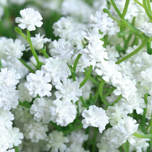 Babys Breath Artificial Flowers,12 Pcs Fake Babys Breath Real Touch Flowers Wedding Party Home Garden Decoration - Artificial for Decoration (Blue) in Saudi Arabia