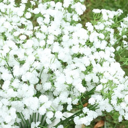 Babys Breath Artificial Flowers,12 Pcs Fake Babys Breath Real Touch Flowers Wedding Party Home Garden Decoration - Artificial for Decoration (Blue) in Saudi Arabia