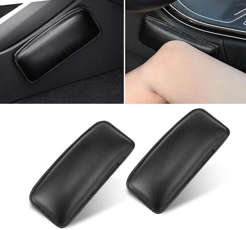 2 PCS Car Knee Cushion Pads, Soft Leather Elbow Cushion Pad, Car Door Armrest Pillow Pad, Universal Car Interior Accessories (Beige) in Kuwait