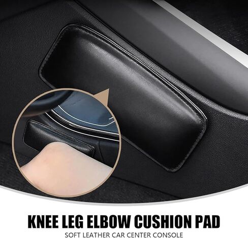 2 PCS Car Knee Cushion Pads, Soft Leather Elbow Cushion Pad, Car Door Armrest Pillow Pad, Universal Car Interior Accessories (Beige) in Kuwait