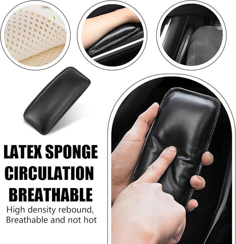 2 PCS Car Knee Cushion Pads, Soft Leather Elbow Cushion Pad, Car Door Armrest Pillow Pad, Universal Car Interior Accessories (Beige) in Kuwait