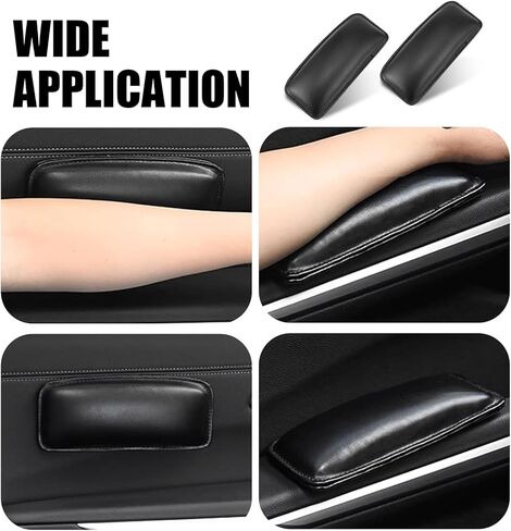 2 PCS Car Knee Cushion Pads, Soft Leather Elbow Cushion Pad, Car Door Armrest Pillow Pad, Universal Car Interior Accessories (Beige) in Kuwait