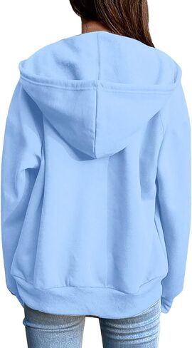 FZYLQY Women's Zip Up Hoodies 2025 Fall Winter Fashion Long Sleeve Hooded Sweatshirts Long Sleeve Comfy Casual Y2k Jacket in Kuwait