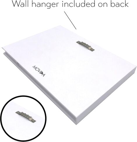 Movida 5"" Screen Video and Photo Book Luxury Hardbook Cover - Graduation, Wedding, Memory, Video Album Digital Book 5"" IPS Display, 2 GB Memory, Rechargeable Battery, Hangs on Wall, Small, White in Saudi Arabia