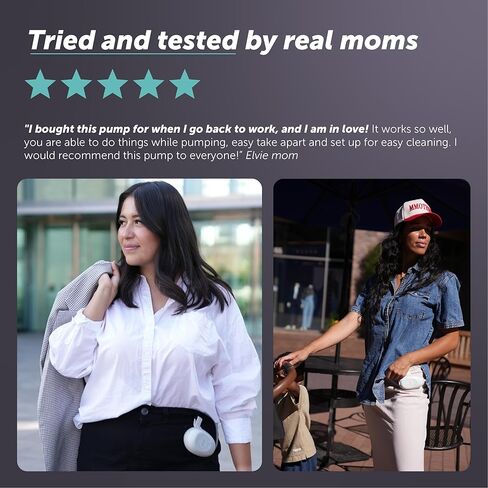 Elvie Stride 2 | Soft-Silicone Double Electric Breast Pump - Hospital-Grade Suction Breast Pump - Breast Pumping Essentials | Ultra-Quiet in Kuwait