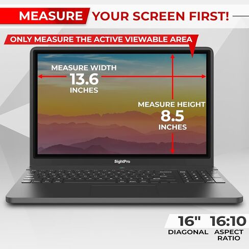 Magnetic Privacy Screen for MacBook Pro 16 Inch (2019, 2020) Removable Laptop Privacy Filter and Anti-Glare Protector Shield in Saudi Arabia