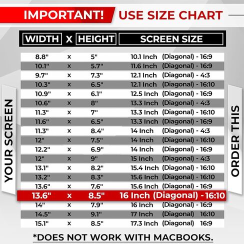 Magnetic Privacy Screen for MacBook Pro 16 Inch (2019, 2020) Removable Laptop Privacy Filter and Anti-Glare Protector Shield in Saudi Arabia
