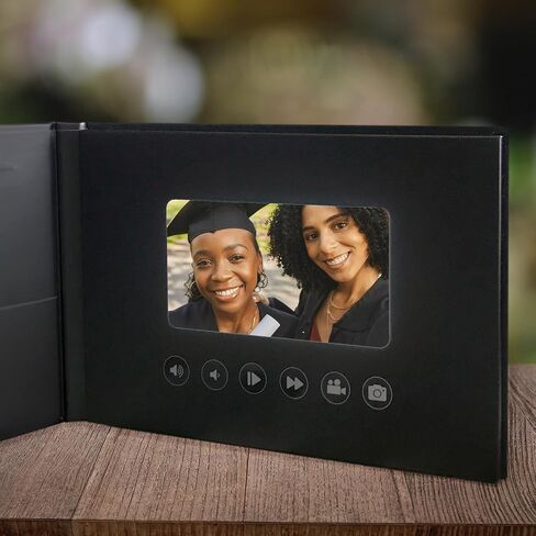 Movida 5 "" "Screen Video and Photo Book" تغطية Hardbook فاخرة - التخرج ، الزفاف ، الذاكرة ، ألبوم الفيديو ألبوم Digital Book 5 "" IPS Display ، 2 GB ، بطارية قابلة لإعادة الشحن ، معلقة على الحائط ، صغير ، أبيض in Saudi Arabia