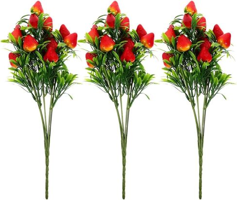 Magiclulu 5pcs فرع الفراولة الاصطناعية in Kuwait