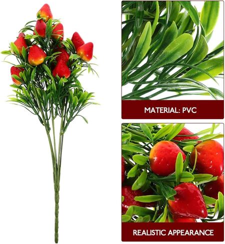 Magiclulu 5pcs فرع الفراولة الاصطناعية in Kuwait