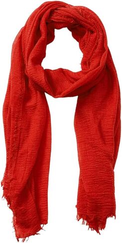 Fashion Cotton Blend Solid Scarf Long Lightweight Travel Scarf Shawl Wraps 70"×35" in Saudi Arabia
