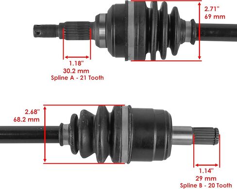 Caltric Front Right CV Joint Axle Compatible with Honda TRX420FA1 TRX420FA2 Rancher 420 4X4 2014 2015 2016 in Saudi Arabia