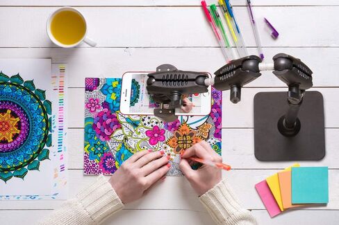 حوامل ARKON - حامل هاتف علوي - حل متعدد الاستخدامات للفنانين وفنون الأظافر - تصميم قوي ومستقر مع إمكانية تعديل 360 درجة - مثالي لتسجيل الفيديو ومدونات الفيديو والطهي والرسم in Kuwait