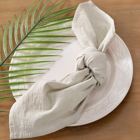 Socomi Christmas Thanksgiving Napkins Olive Green Linen Cloth Napkins Washable Dinner Napkins 17"x17" for Fall Friendsgiving Baby Shower Wedding Decoration Set of 6 in Kuwait