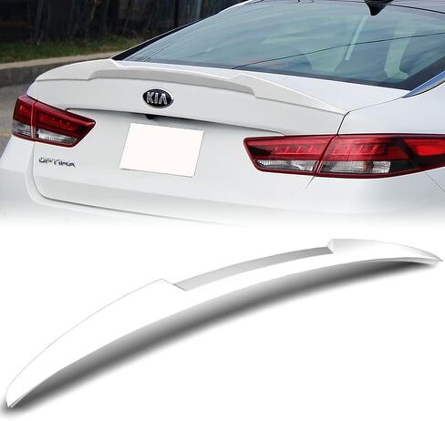 W-Power ، ABS V-Style Trunk Sovering Wing ، متوافق مع 2016-2020 Kia Optima ، المفسد الخلفي ، جزء الاستبدال الخارجي (Black Black) in Saudi Arabia