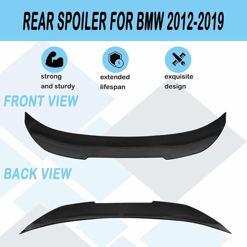 Rear Spoiler for BMW 2012-2018 F30 3 Series Sedan 2014-2019 F80 M3 Sedan M4 Style Rear Trunk Spoiler Lip Tail Wing Glossy Black (M4 Style) in Kuwait