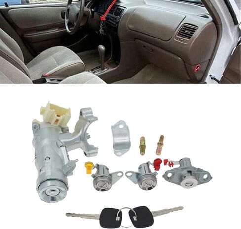 مجموعة مفتاح الإشعال للسيارة مع 2 مفاتيح مع قوس مع 3 قفل لتويوتا كورولا 1998-2002 ل RAV4 45020-12-11 69052-12340 in Saudi Arabia